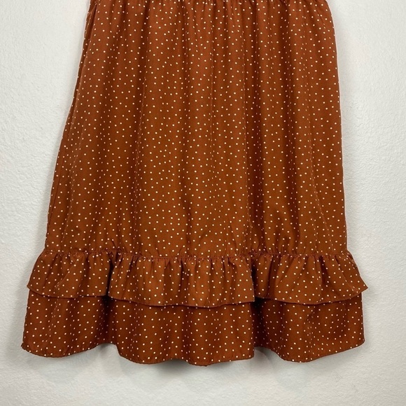 Jean Pascale Womans Soft Brown Polka Dot Sleeveless Dress Size 40 M - Picture 5 of 13
